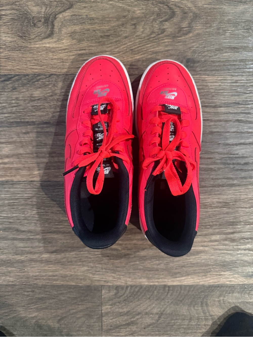Nike Red Low-Top Sneakers with Black Lining